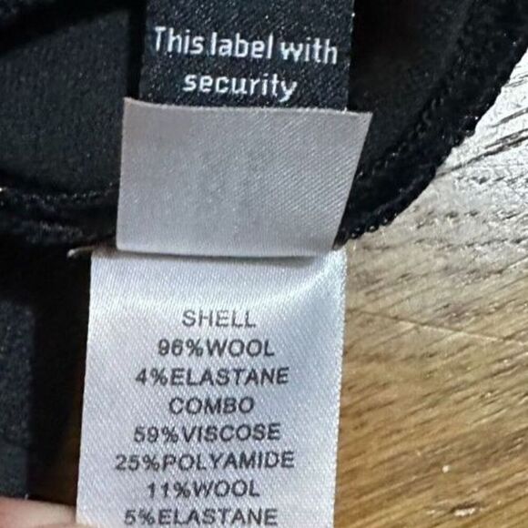 DIANE VON FURSTENBERG Women's Geometric Detail 100% Wool Pencil Skirt Size 8 - Picture 6 of 8